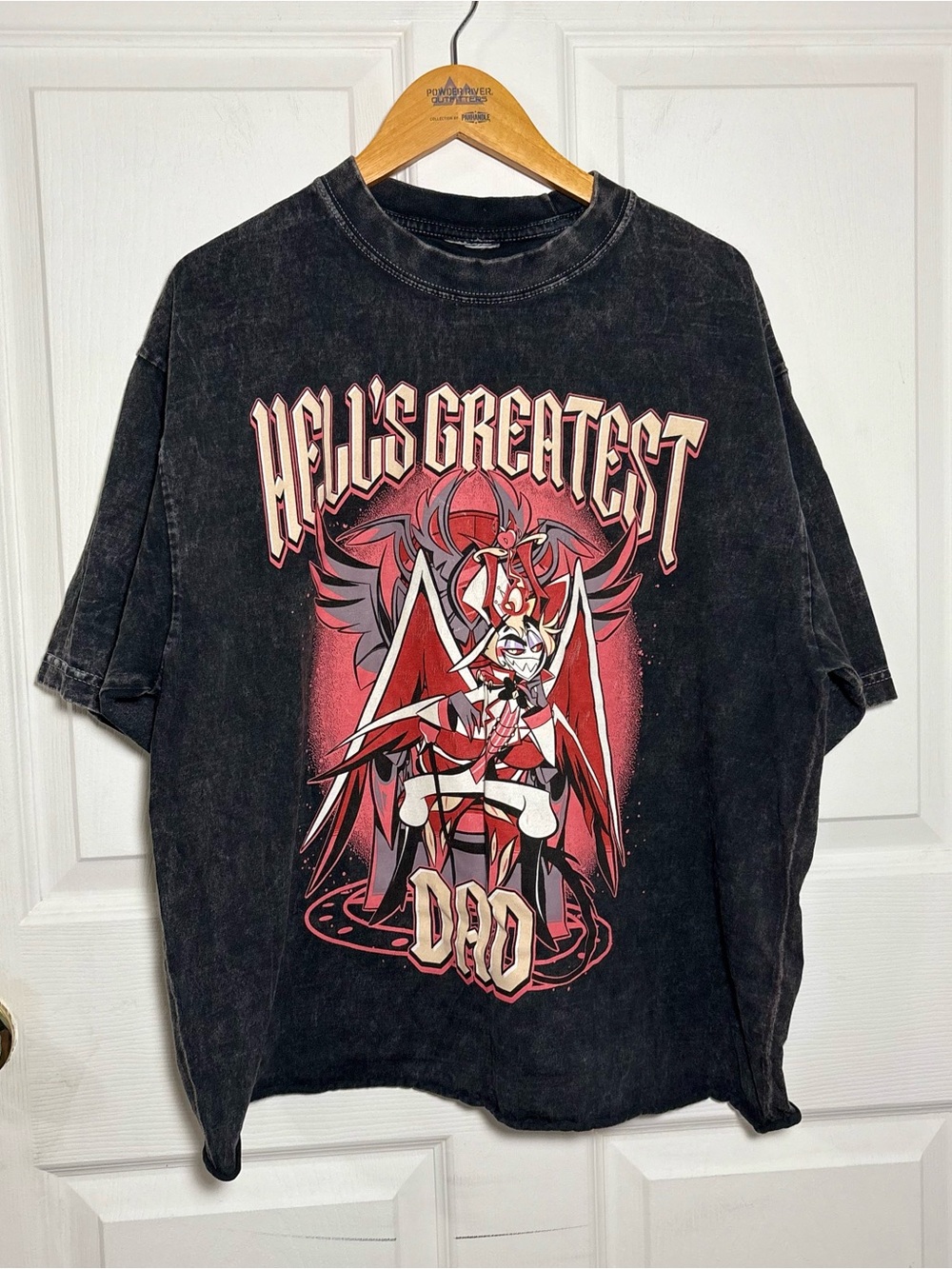 Hazbin Hotel Lucifer Hell's Greatest Dad Shirt XL Mineral Wash Hot Topic A24